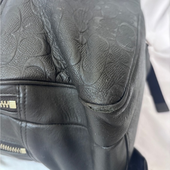 Coach Embossed Black Backpack - Picture 8 of 11